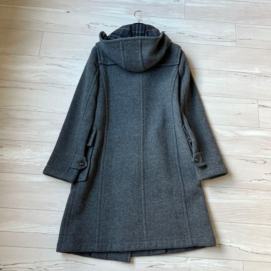 希少カラーピンクチェック バーバリーブルーレーベル ダッフルコート