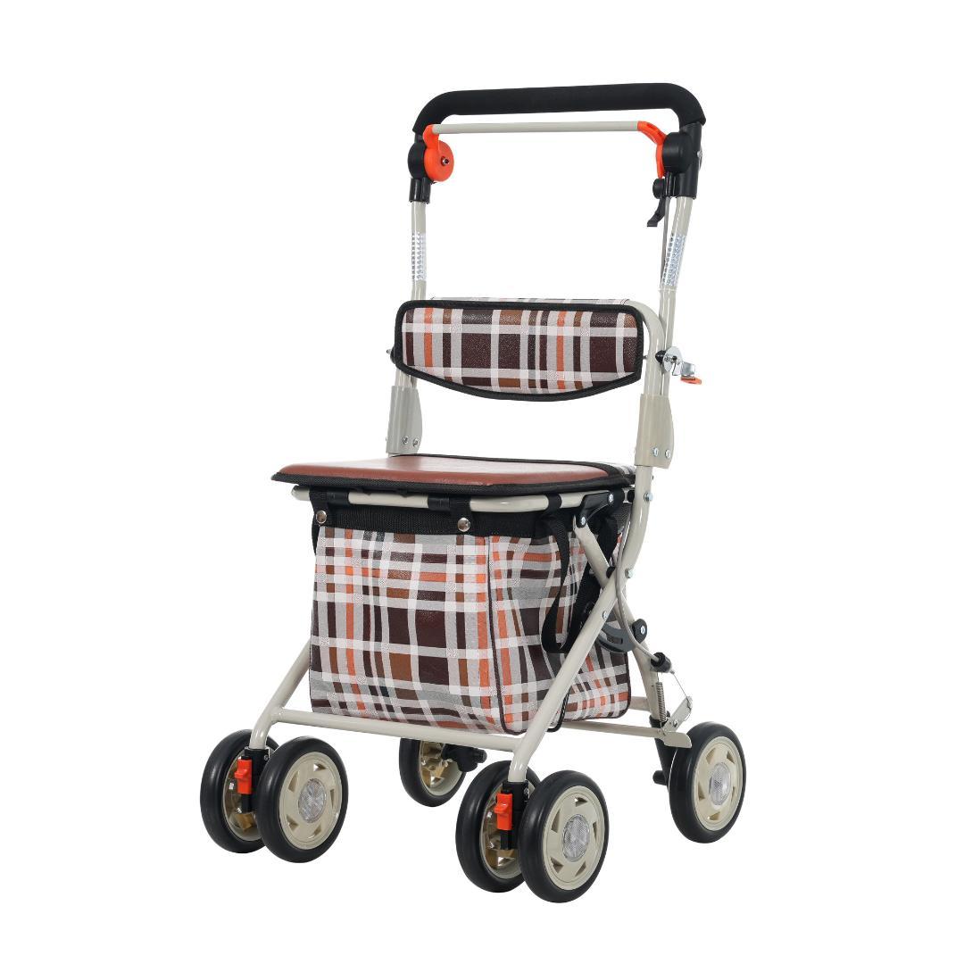 歩行器 歩行車 シルバーカー キャスター 室外用 高さ調整可能 折りたたみ可能