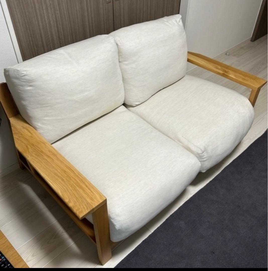 無印良品 木製フレームソファ 2シーター - メルカリ