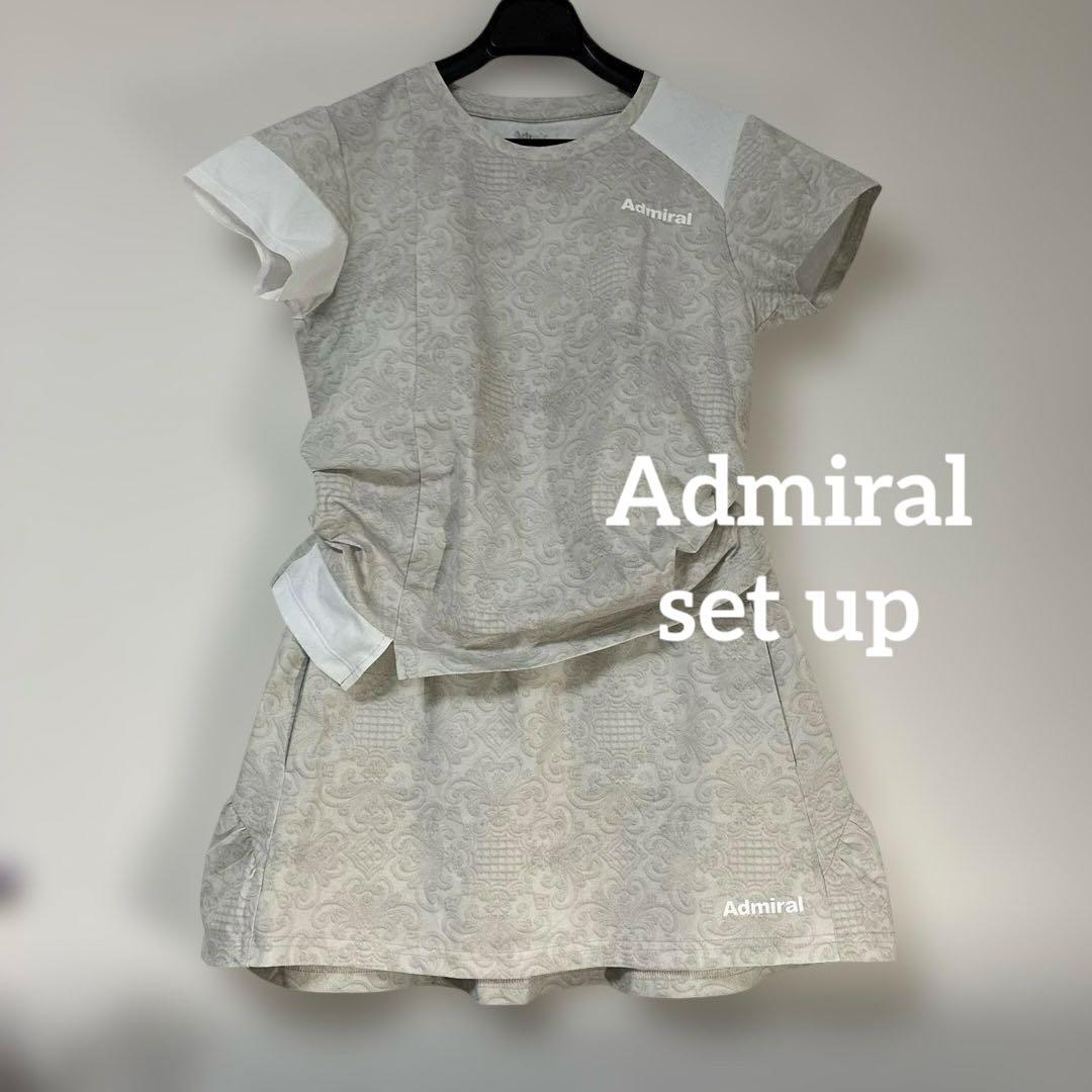 アドミラル　マダスクス柄セットアップ MA*RS】【二点セット】スピンドル付きクロス刺繍セットアップ - BLK