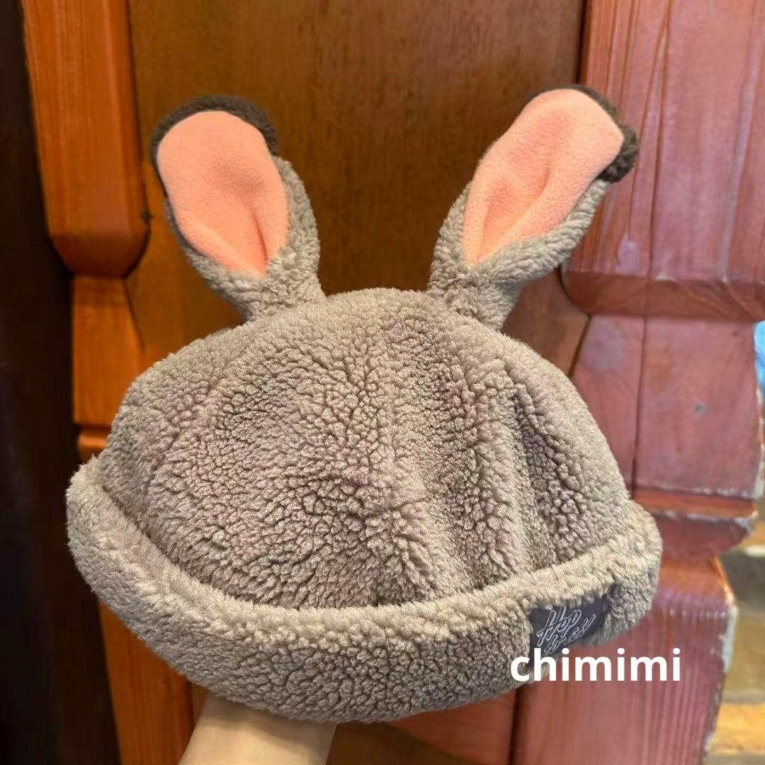 香港ディズニー新作 ズードピア ジュディ ふわふわ耳付き帽子 ニック帽