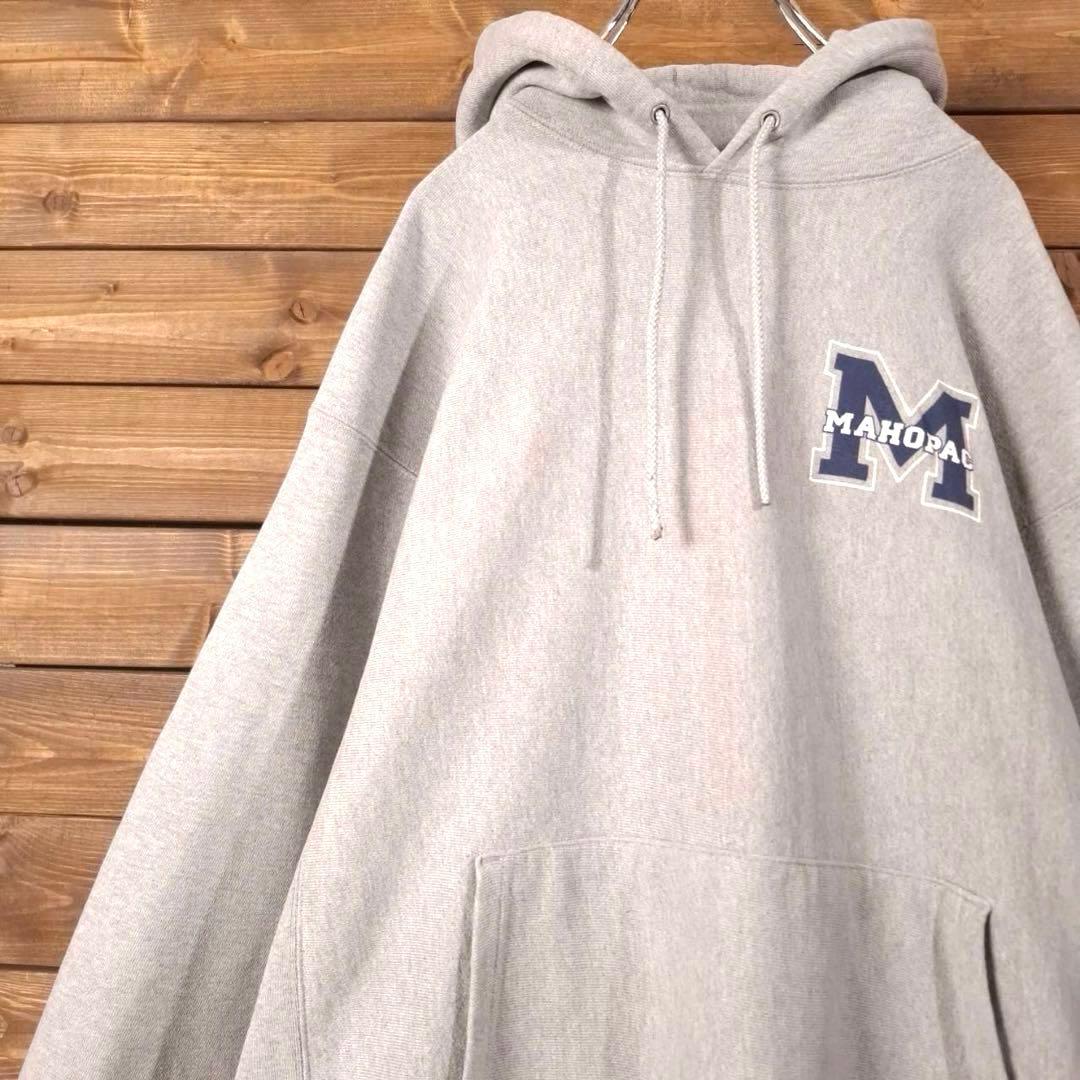 00s チャンピオン 両面プリント リバースウィーブ プルオーバー パーカー L