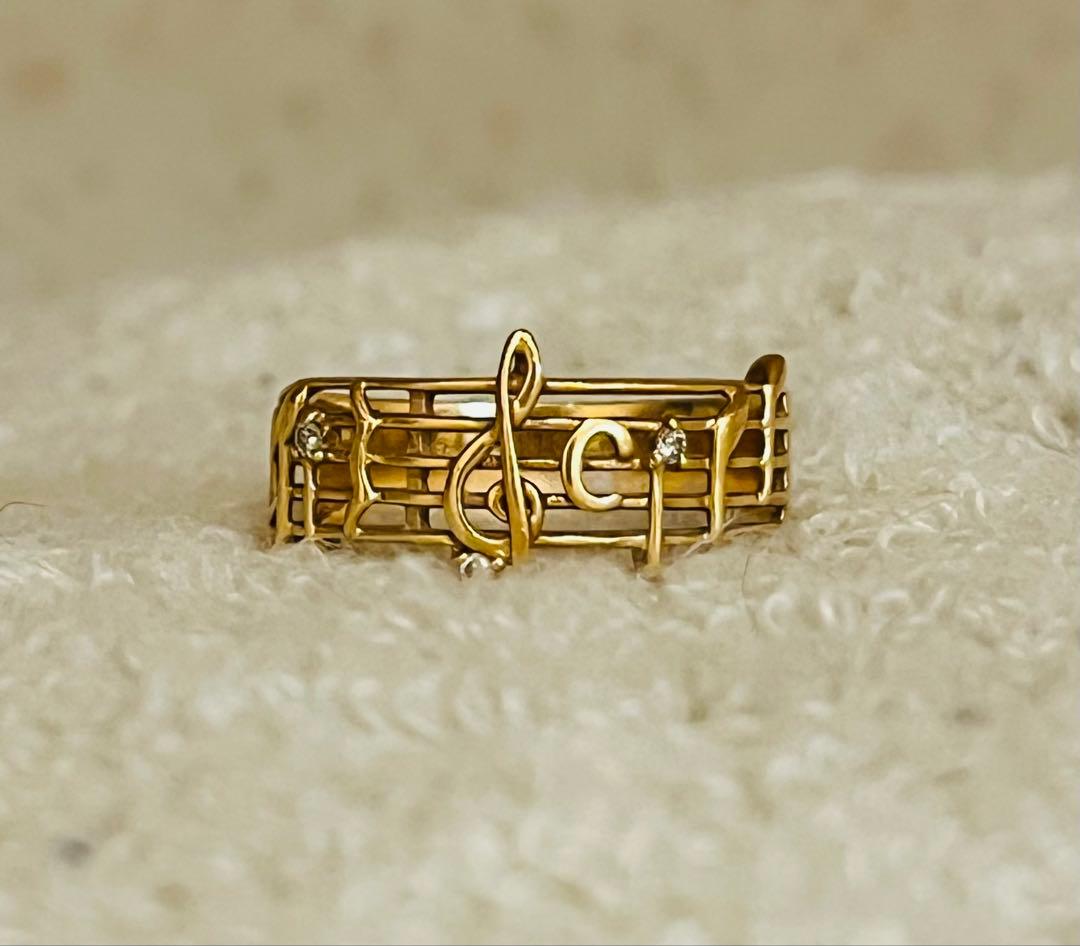 K18 ダイヤモンドリング 指輪 モーツァルトのピアノソナタ