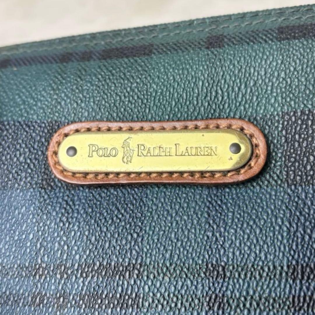 ポロラルフローレン ミニボストン チェック柄 チャーム 馬毛ブラシ