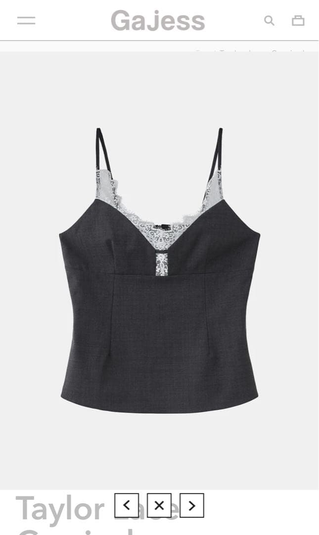 【ccc】Gajess テイラーレースキャミソール