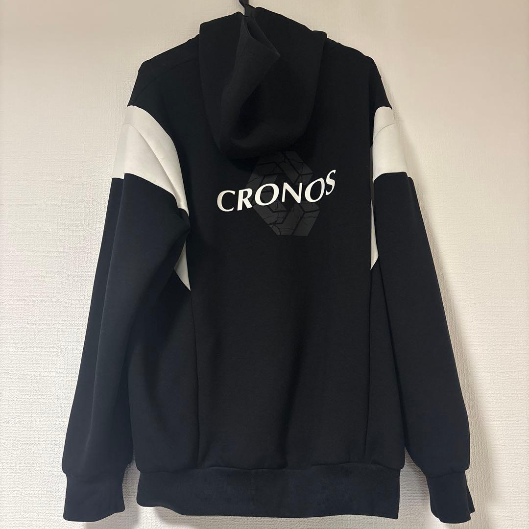 CRONOS クロノス フード付きパーカー M ブラック/ホワイト - メルカリ
