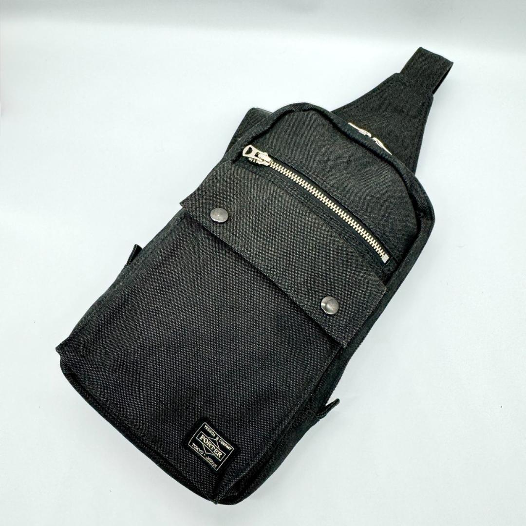 PORTER ポーター スモーキー ショルダーバッグ ボディバッグ ブラック