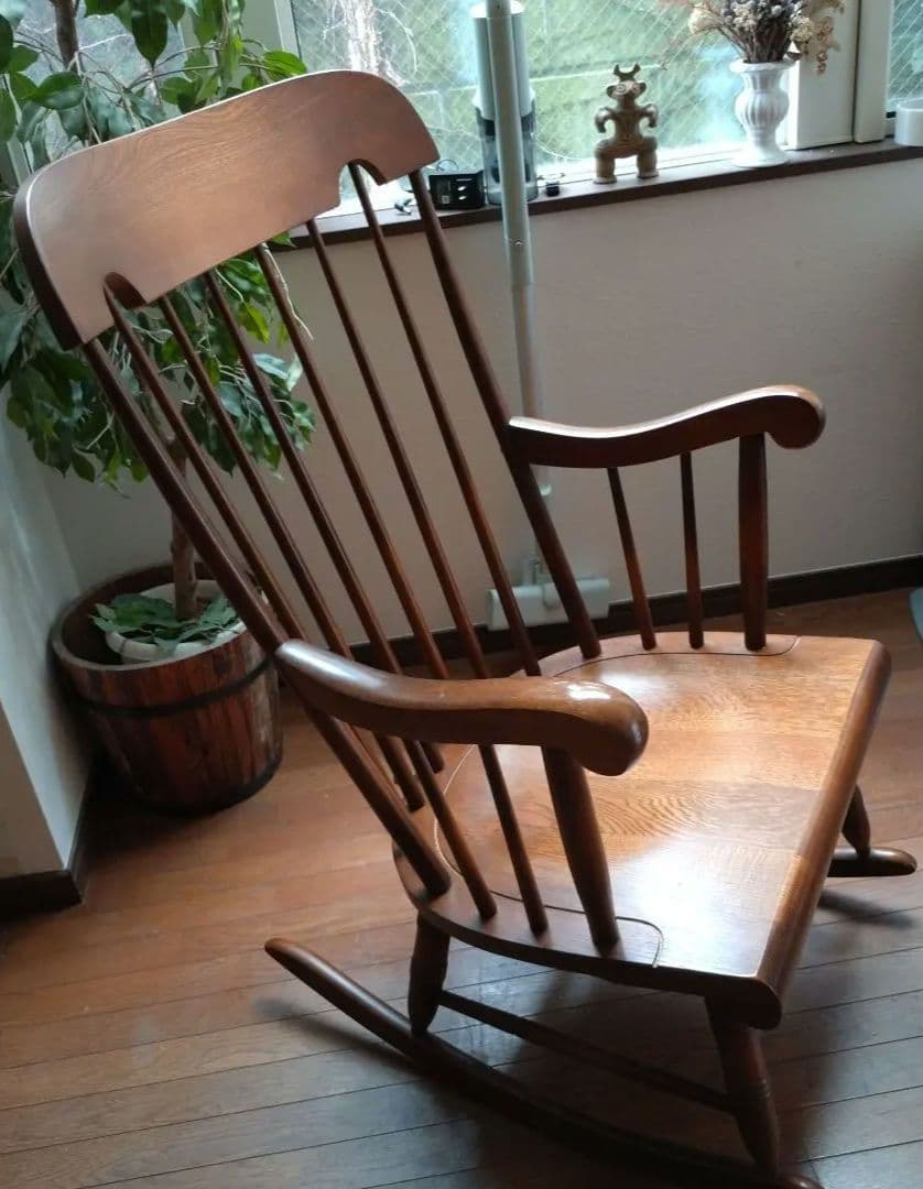 木製ロッキングチェア ブラウン