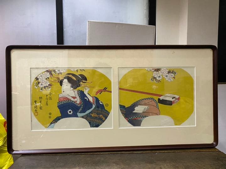 ‼️リサイクルFORTで検索‼️浮世絵の️傑作品‼️豊国作で印刷工芸品‼️現代建築に合う④