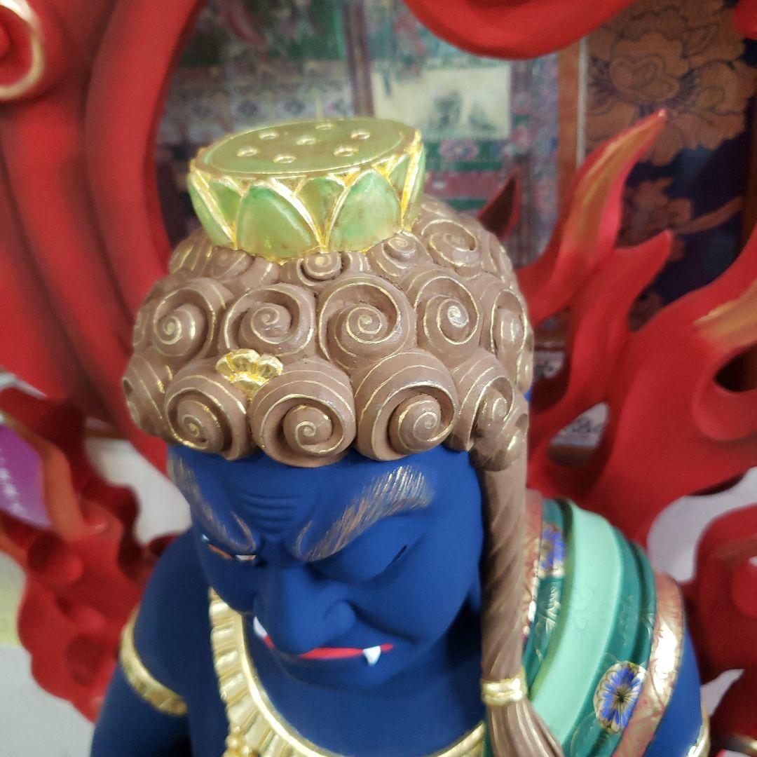 Bフライデー送料無料☆極彩色 不動明王三尊像2尺☆矜羯羅童子・制多迦