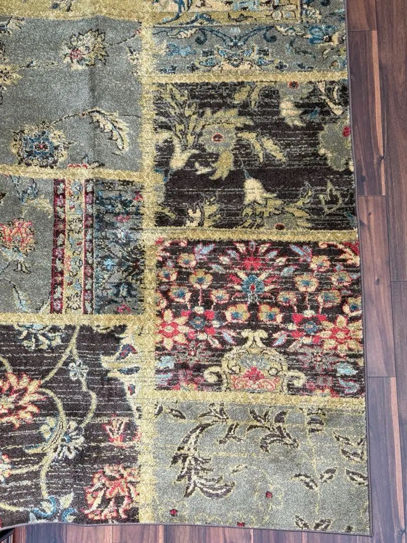 サヤンサヤンラグマット アンティーク風 カーペット パッチワーク ウィルトン織り サヤンサヤン ラグ アンティーク 風 トルコ絨毯 おしゃれ 100×150