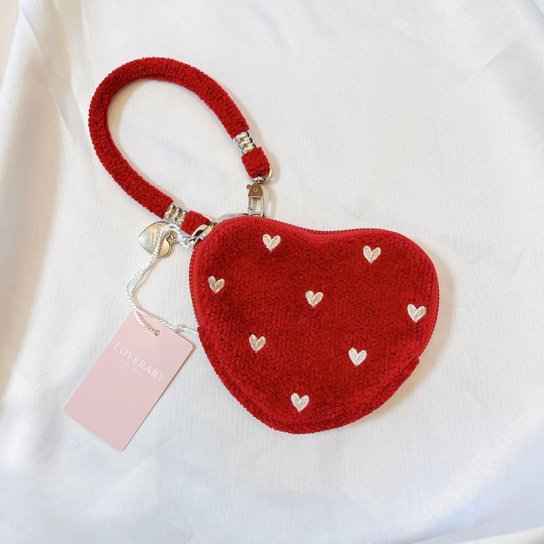 【新品】FEILER フェイラー ラブラリーハート ハート型ポーチ ダークレッド