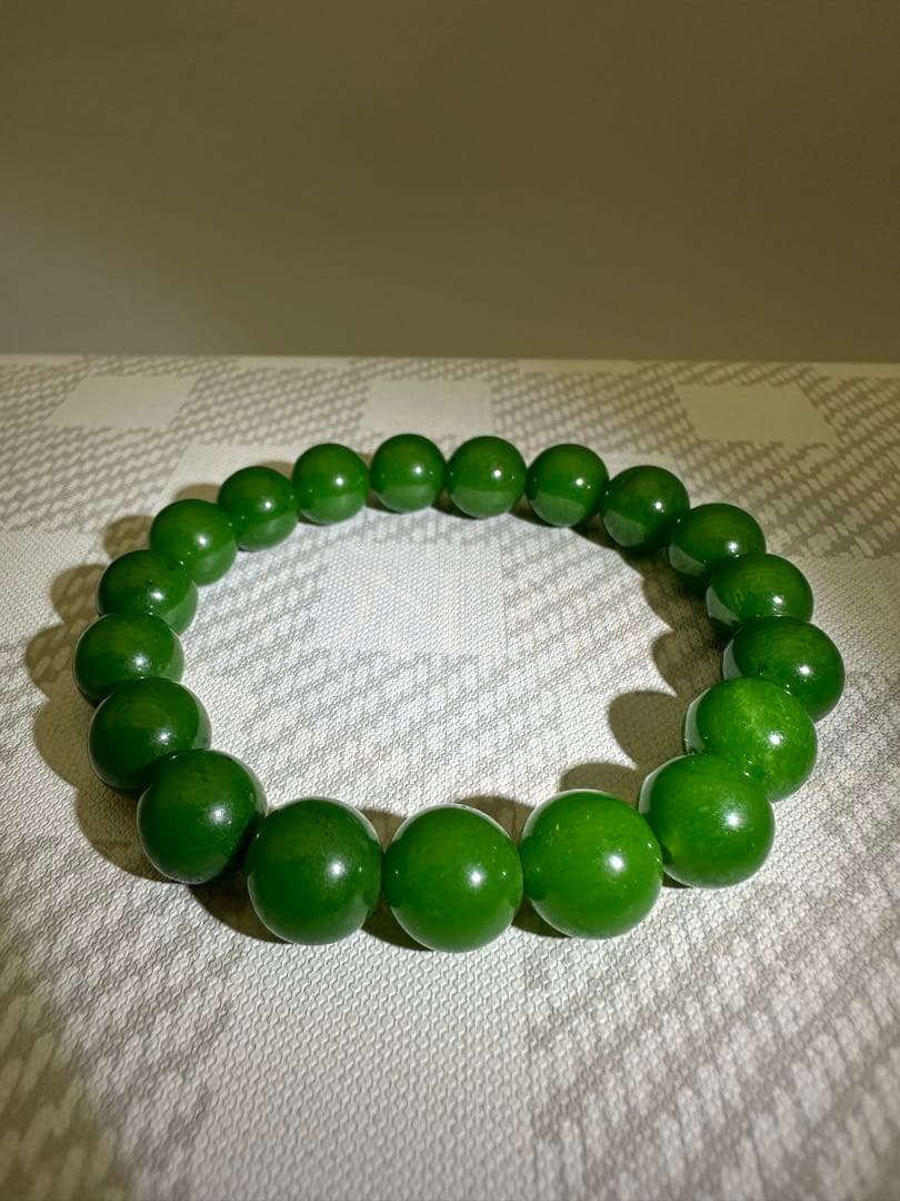 ☆天然☆極上品 極潤糸魚川翡翠美麗☆ろうかん質☆ブレスレット【新品】