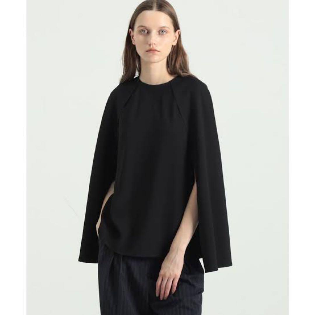 【新品未使用】24aw BACCA ジョーゼットサテン 2WAYポンチョブラウス