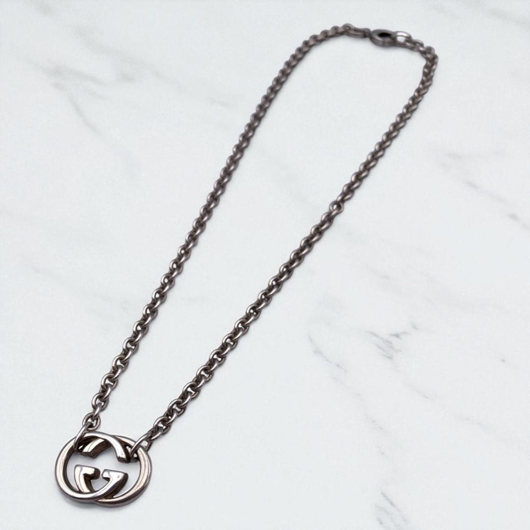 【美品】GUCCI グッチ インターロッキングG ネックレス SV925