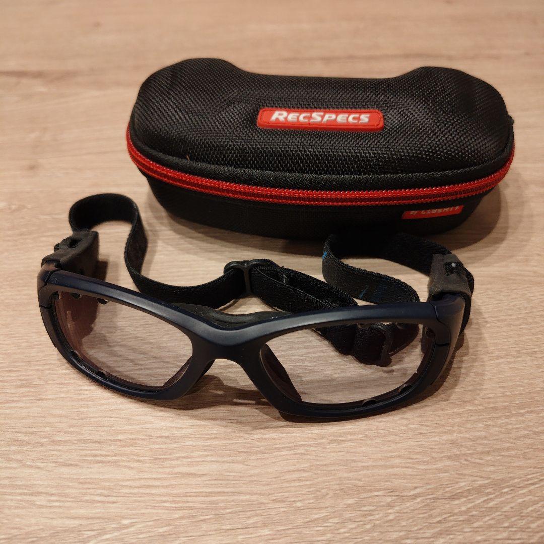 ほぼ未使用　RecSpecs スポーツメガネ ブラック ケース付き