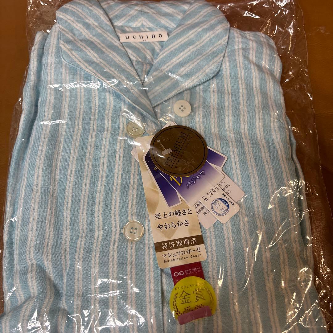 新品・未使用 タグ付きUCHINO マシュマロガーゼ快眠パジャマLＰサイズ