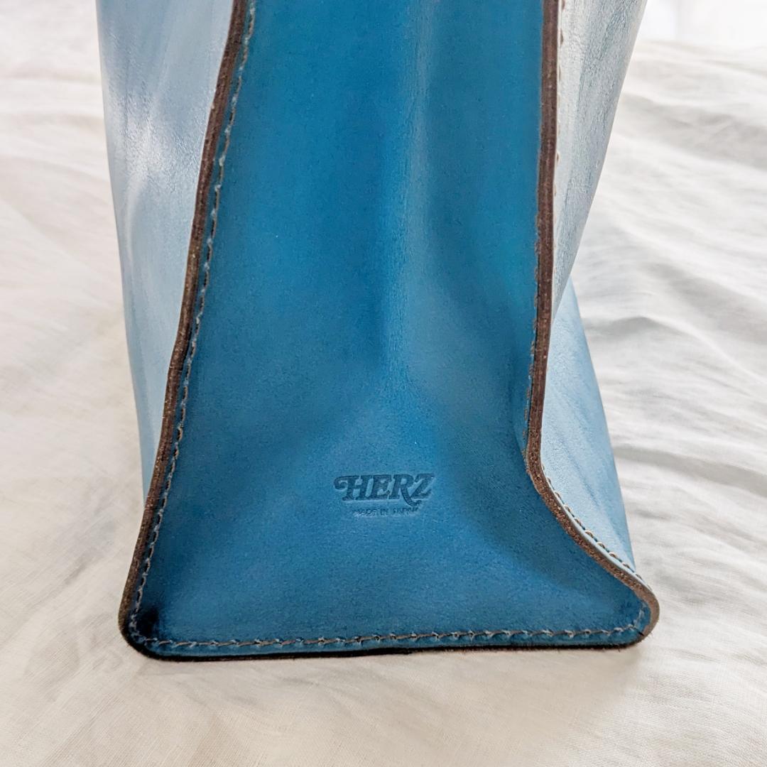 ☆未使用 HERZ 2025春夏限定色 革紙袋 セルリアンブルー - メルカリ