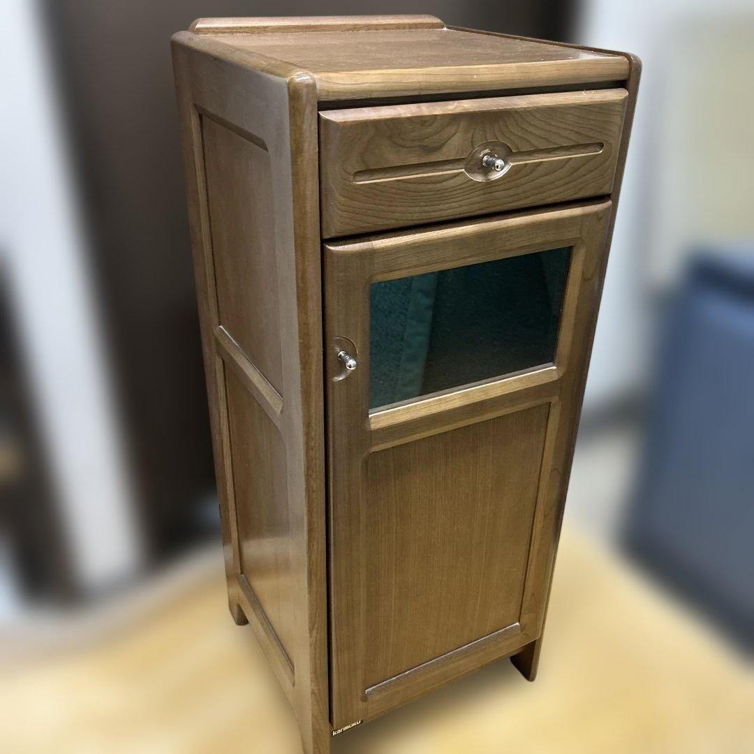 karimoku カリモク 電話台 キャビネット 木製 サイドチェスト 中古