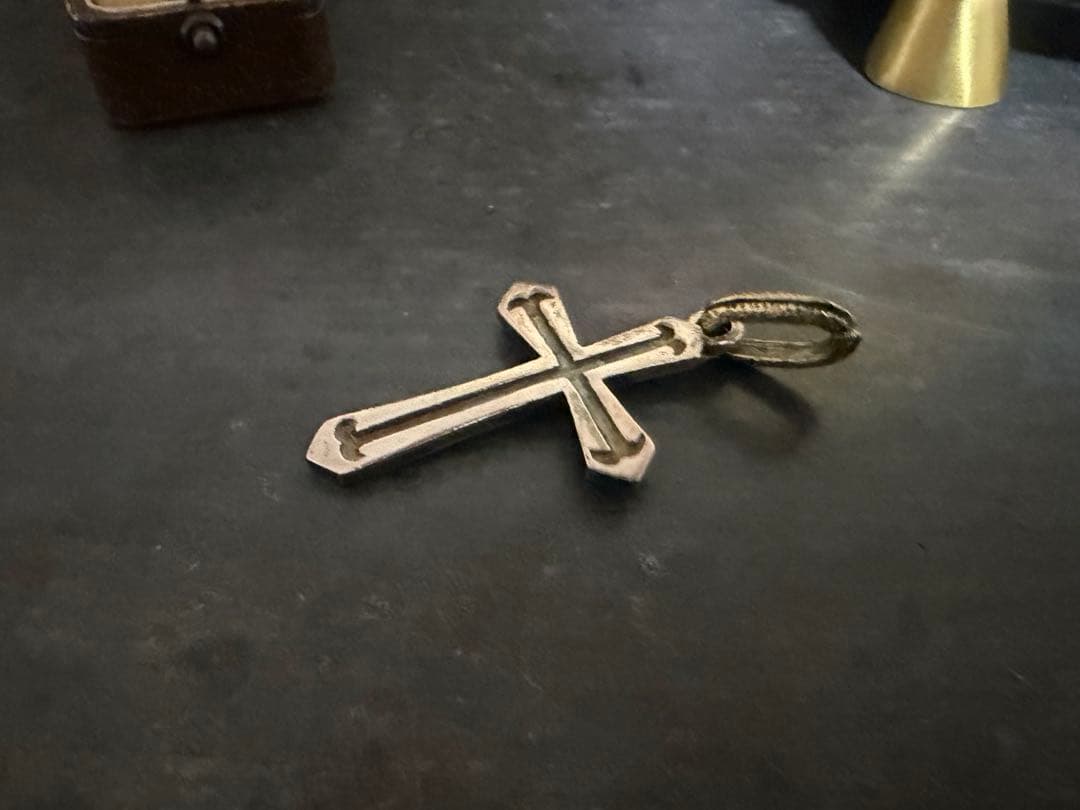 希少 シルバー 925 アンティーク アメリカ ユーロ ロザリオ ペンダント