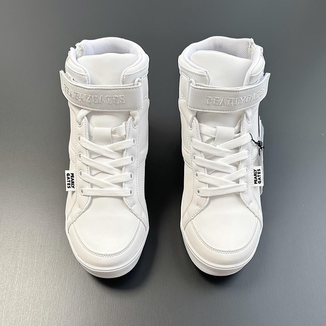 新品正規品 パーリーゲイツ 定価35200円 ゴルフシューズ 白 23.5cm