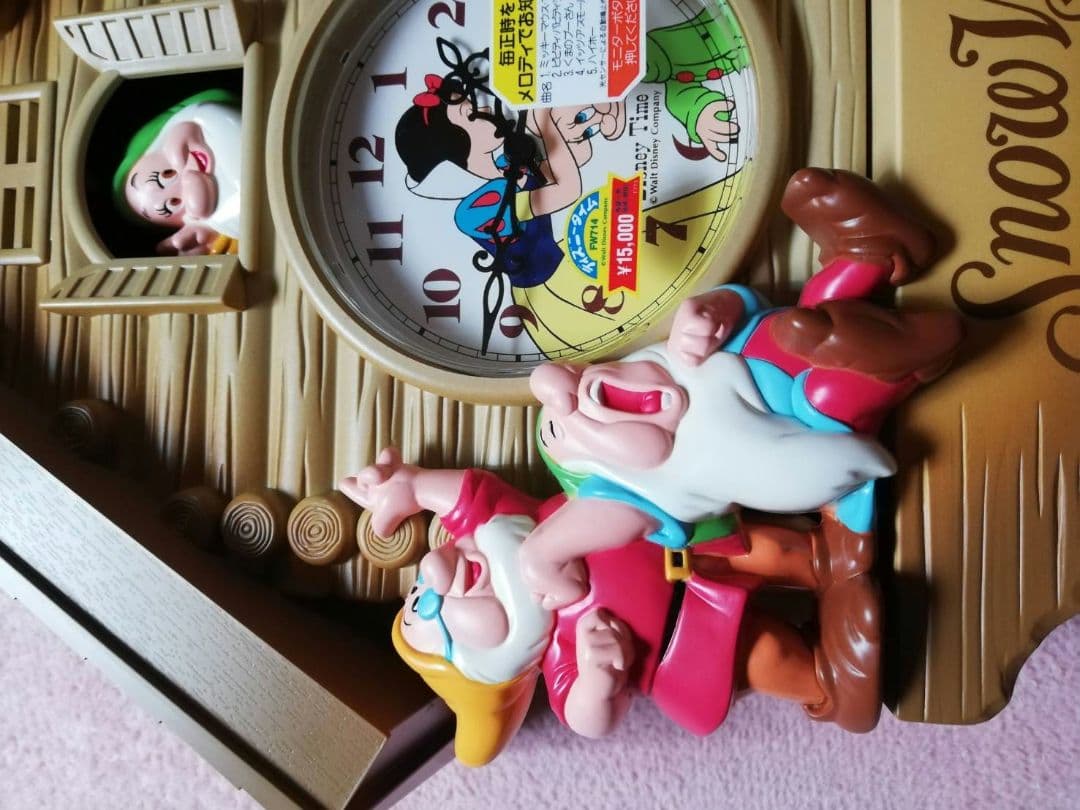 よ*ゆ様 新品未使用 ディズニー 振り子時計 白雪姫と七人の小人 壁掛け