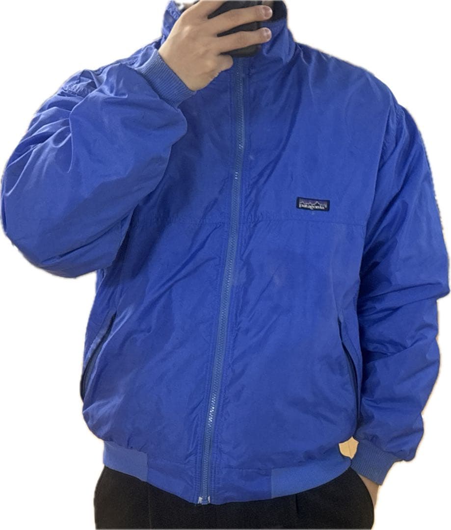 patagonia ナイロンジャケット M 青 極美品 - メルカリ