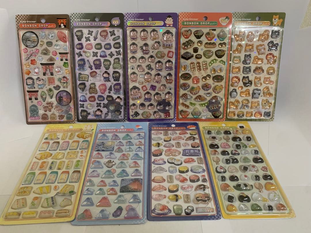 正規品　ボンボンドロップシール　和柄9種セット