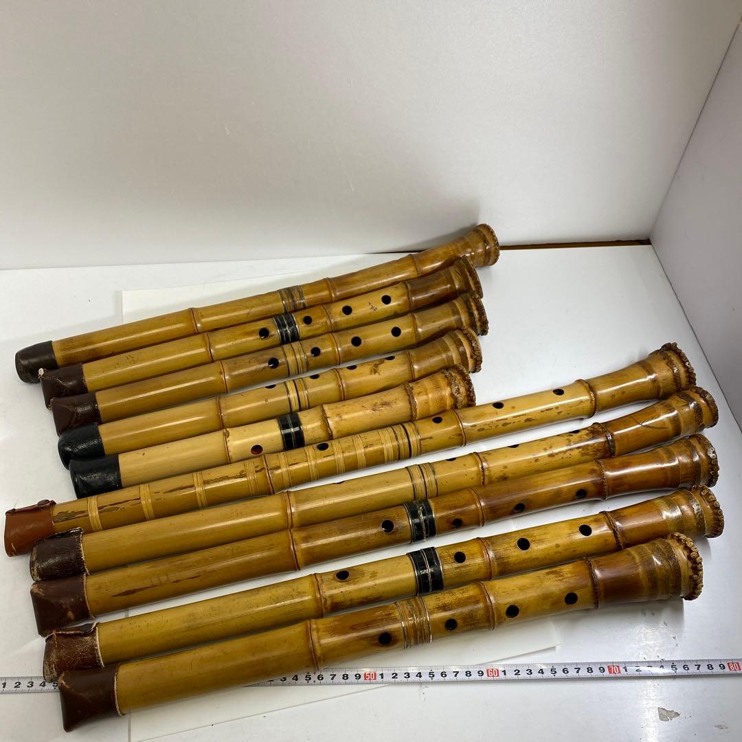 昌香在銘 銀三線竹製尺八 10本入 ハードケース付 トカチ東な8-0111☆2F