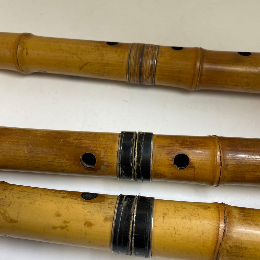 昌香在銘 銀三線竹製尺八 10本入 ハードケース付 トカチ東な8-0111☆2F