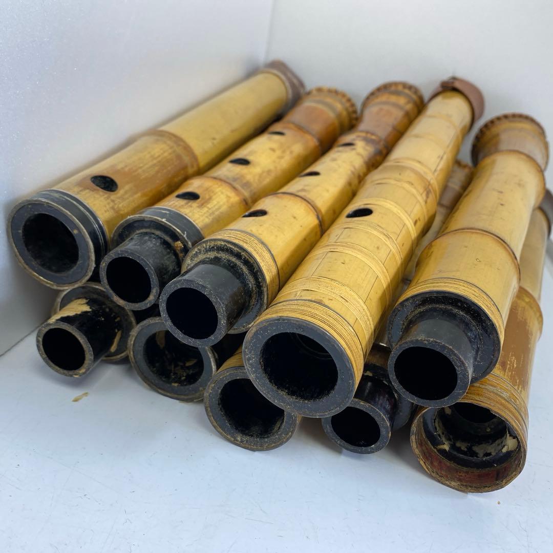 昌香在銘 銀三線竹製尺八 10本入 ハードケース付 トカチ東な8-0111☆2F