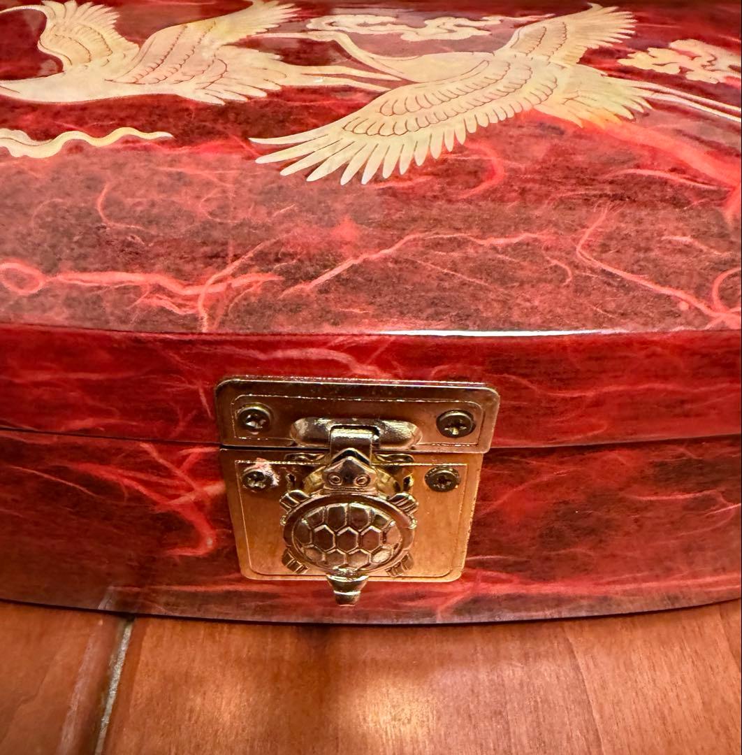 鶴模様】ジュエリーボックス 韓国工芸 螺鈿漆器工芸便保証書付 - メルカリ