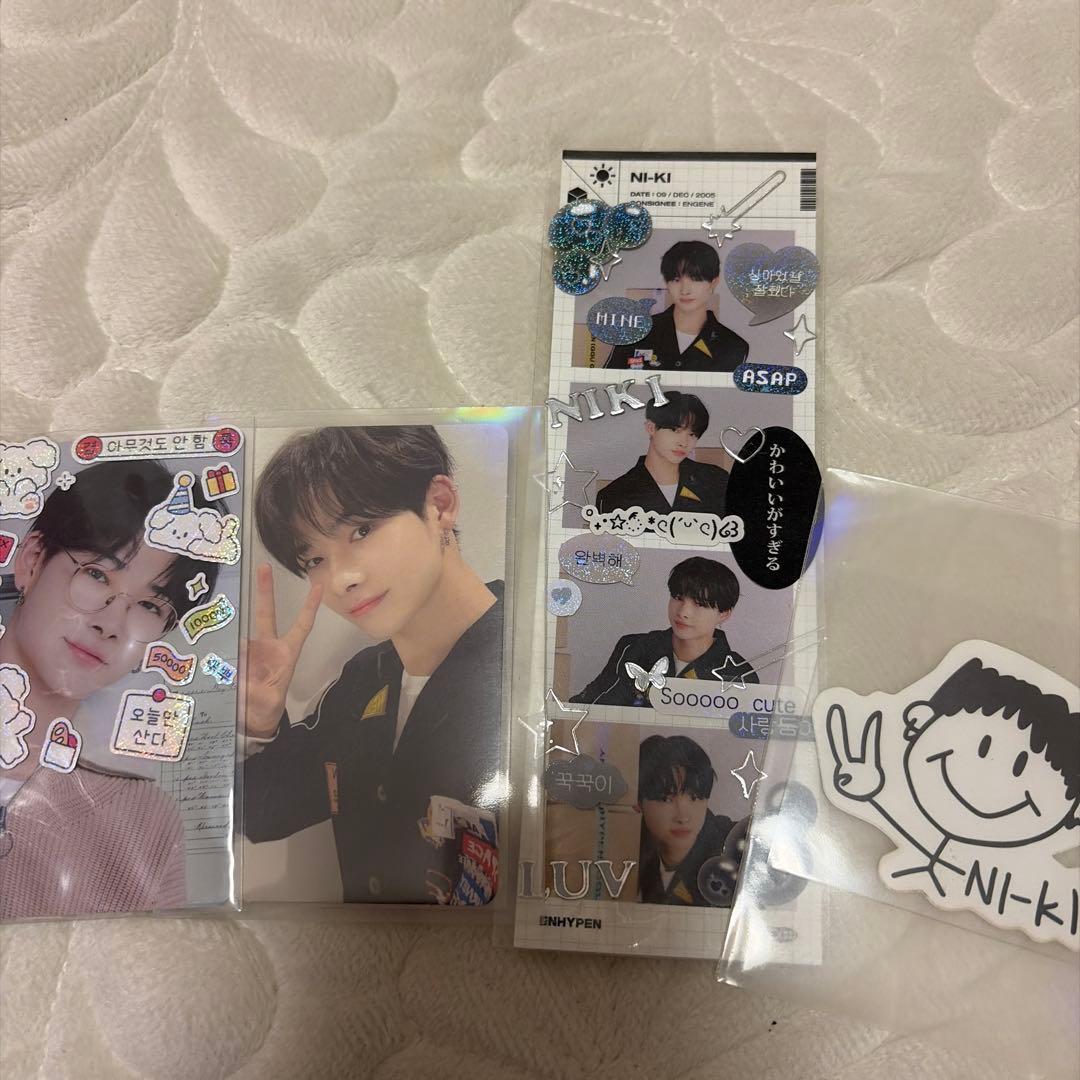 enhypen ククパケ 2022 ニキ トレカ 4カット ステッカー セット - メルカリ