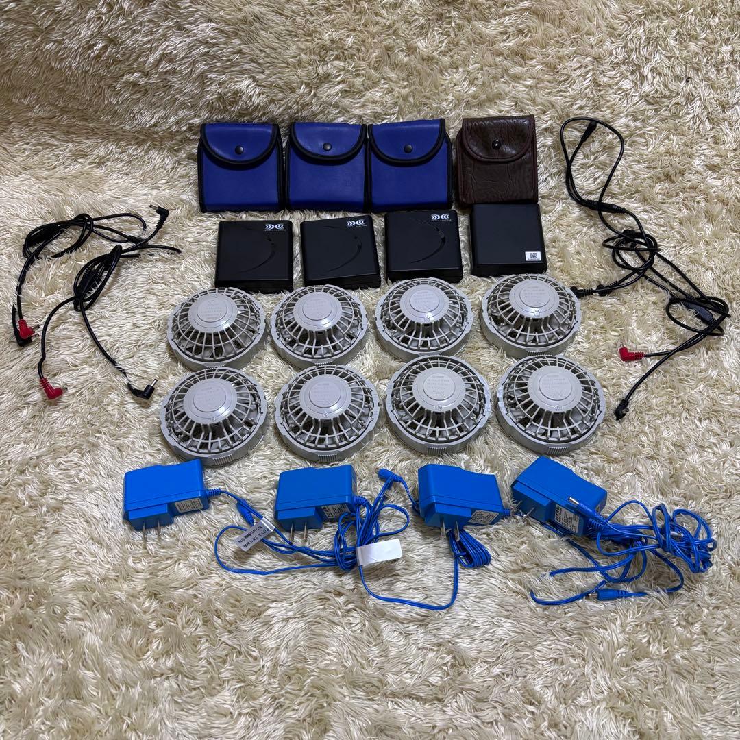 DIRECT COOLING空調服用ファンとバッテリーセット4つまとめ売り