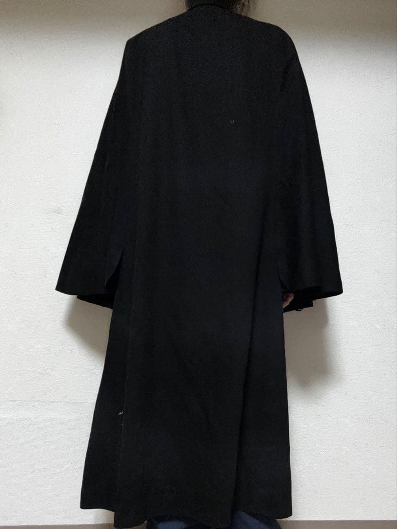 ビンテージ インバネス 外套 昭和初期トンビコート ブラック 大正
