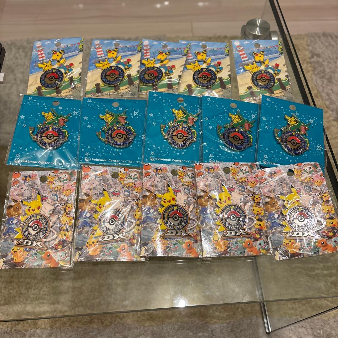 ポケモンセンター トーキョーベイ、スカイツリー、トウキョーDXピンバッジ15個 ポケモンセンター ロゴピンズ ピンバッジ トウキョーDX スカイツリー