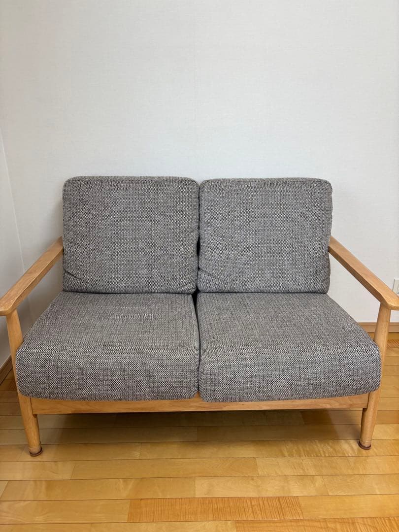 【ニトリ】ソファ 2人掛け 布張り 木製フレーム マイス