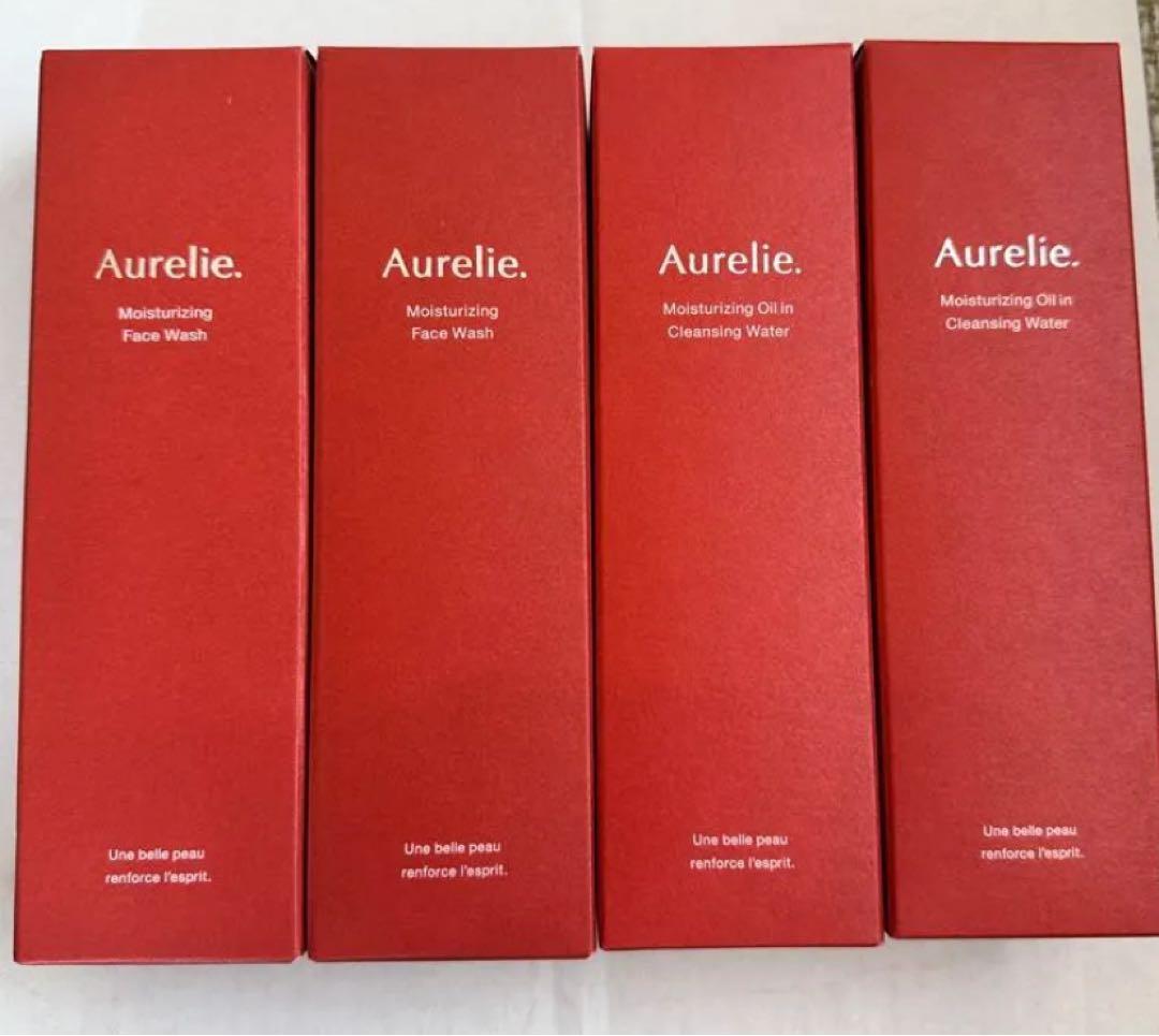 Aurelie 保湿洗顔料2本・クレンジング水２本 4本セット
