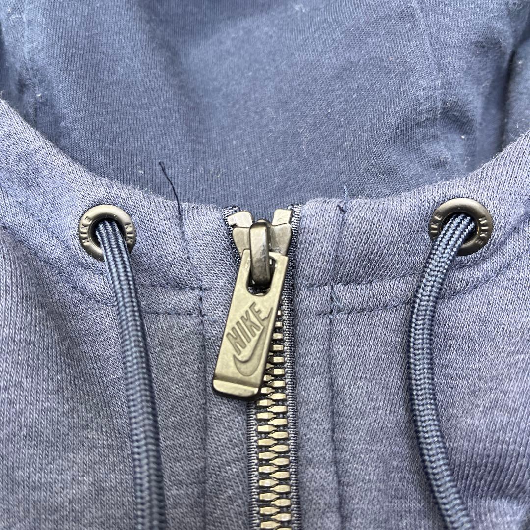 ☆ NIKE ナイキ 裏起毛 ジップ パーカー フーディー ネイビー M - メルカリ