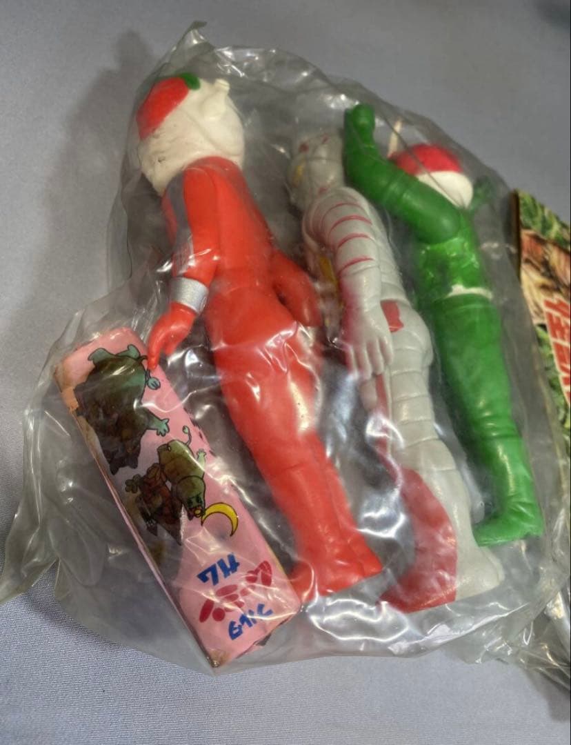 昭和 未開封 無版権パチソフビ 仮面ライダーV3 ジャンボーグa