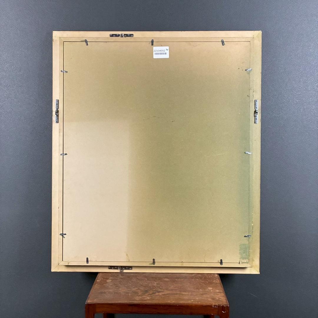 美品 佐々木英夫「持国天 立像 戎壇堂」油彩 大作 1988年作 銀箔仕様