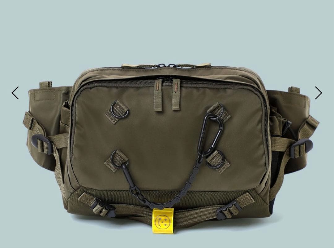 極美品】吉田カバンPOTR RIDE WAISTバック／オリーブグリーン耐水