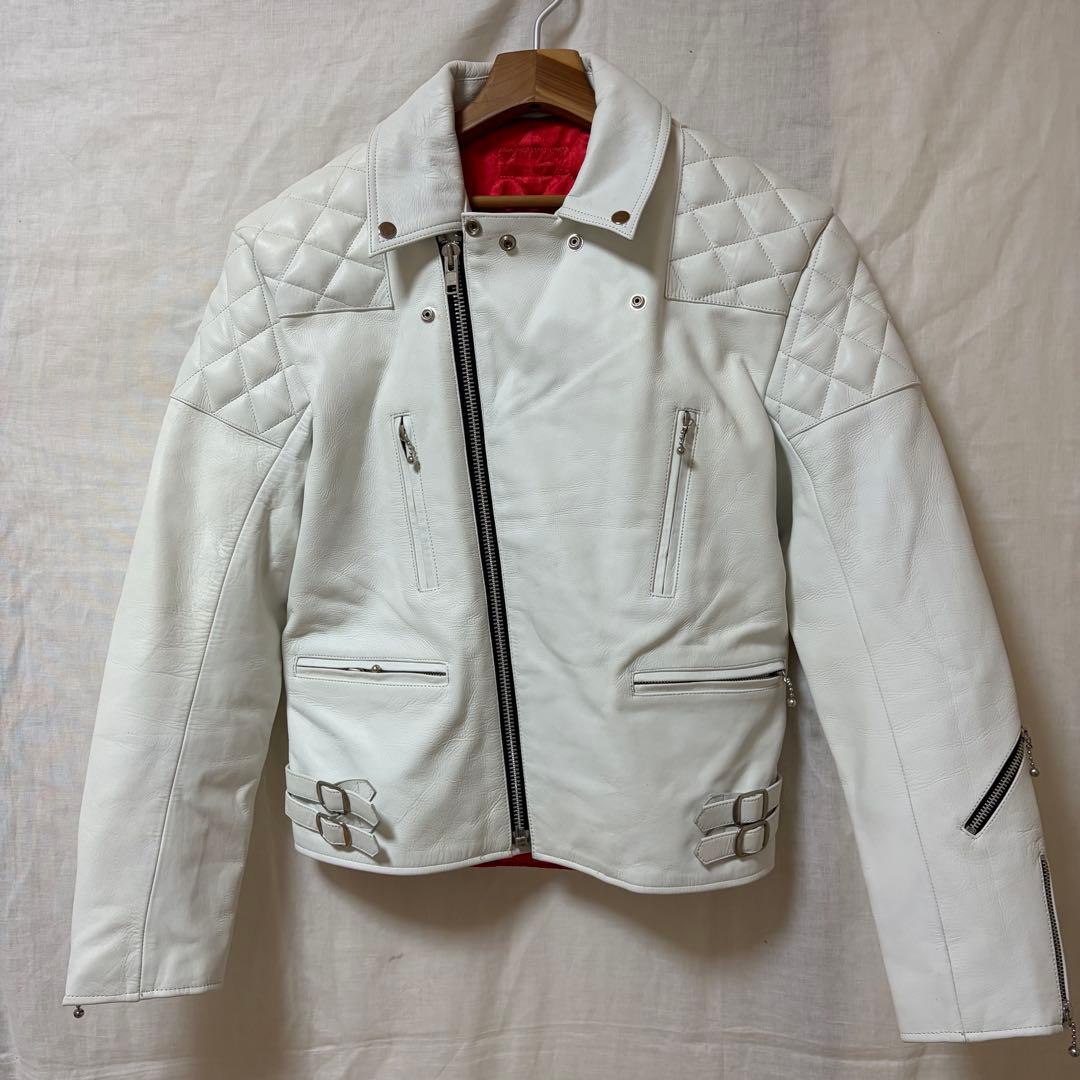 パテッドライダース ロンジャン レッドキルティング 白