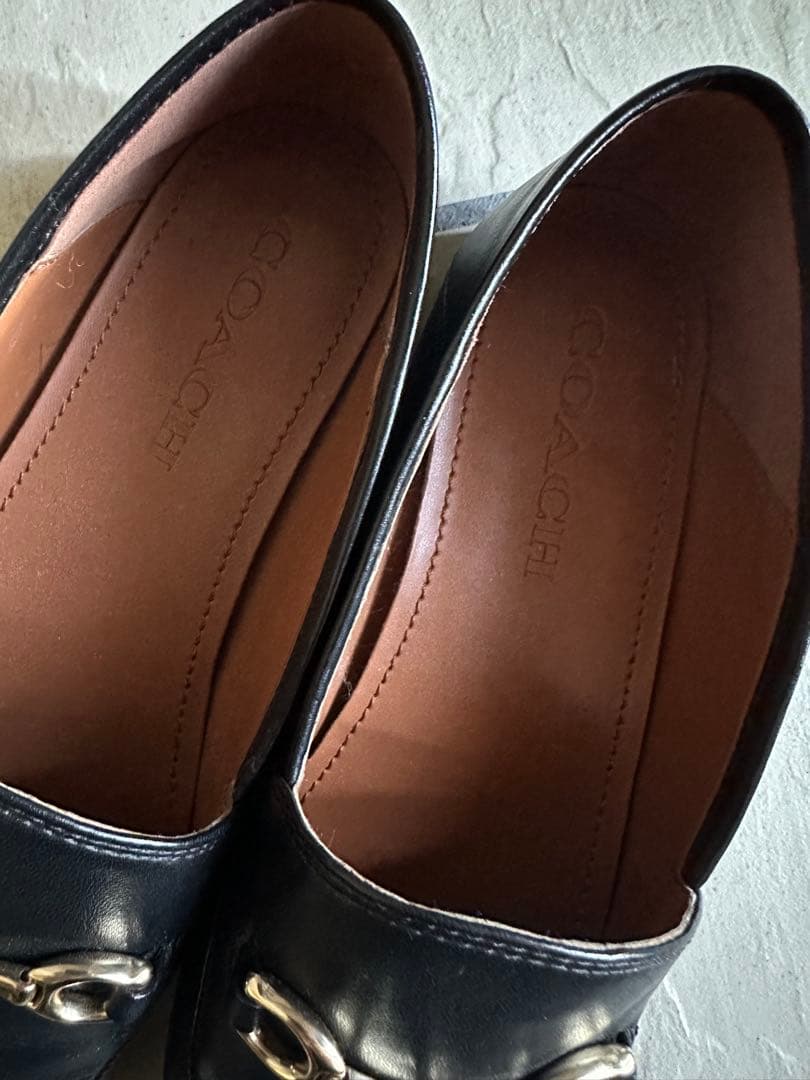 COACH コーチ　ブラックレザー ローファー　23.5cm 本日のみ値下げ中