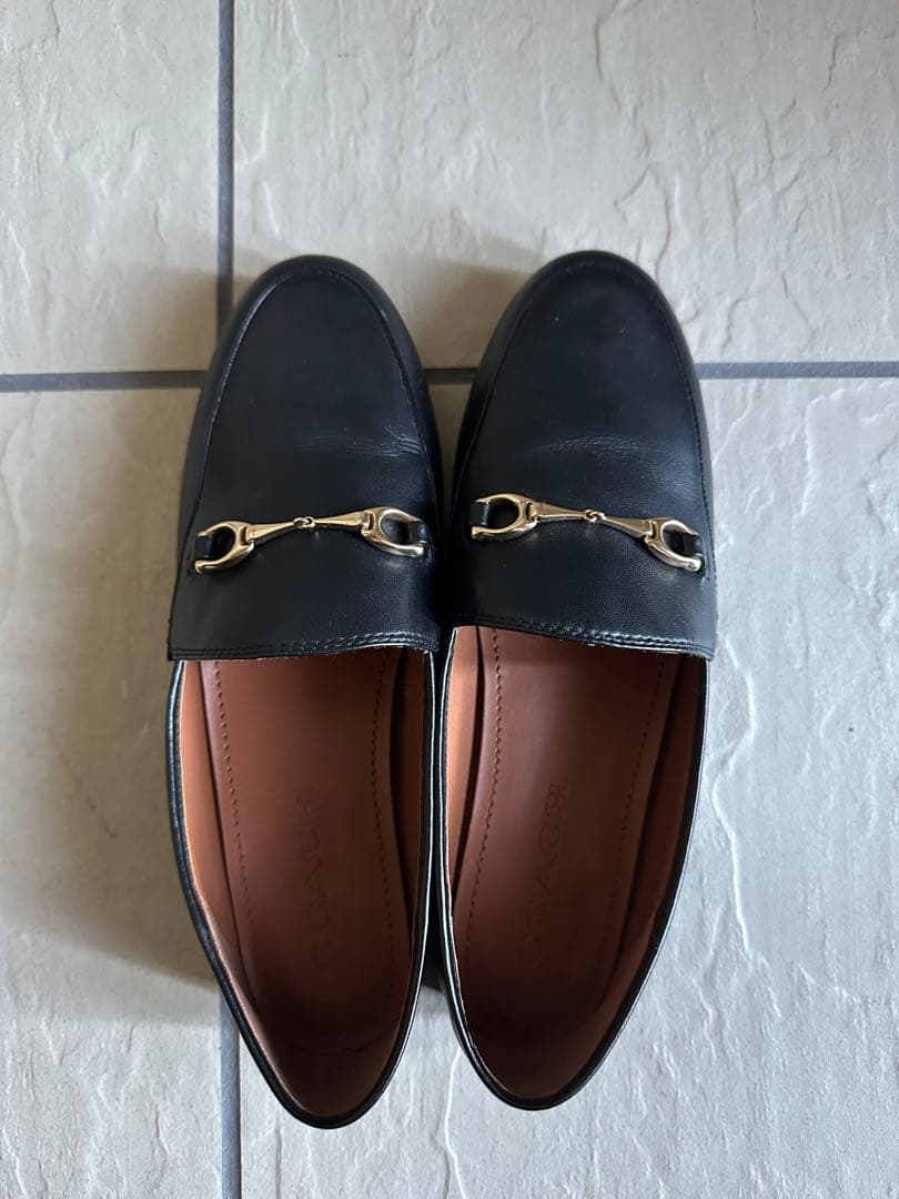 COACH コーチ　ブラックレザー ローファー　23.5cm 本日のみ値下げ中