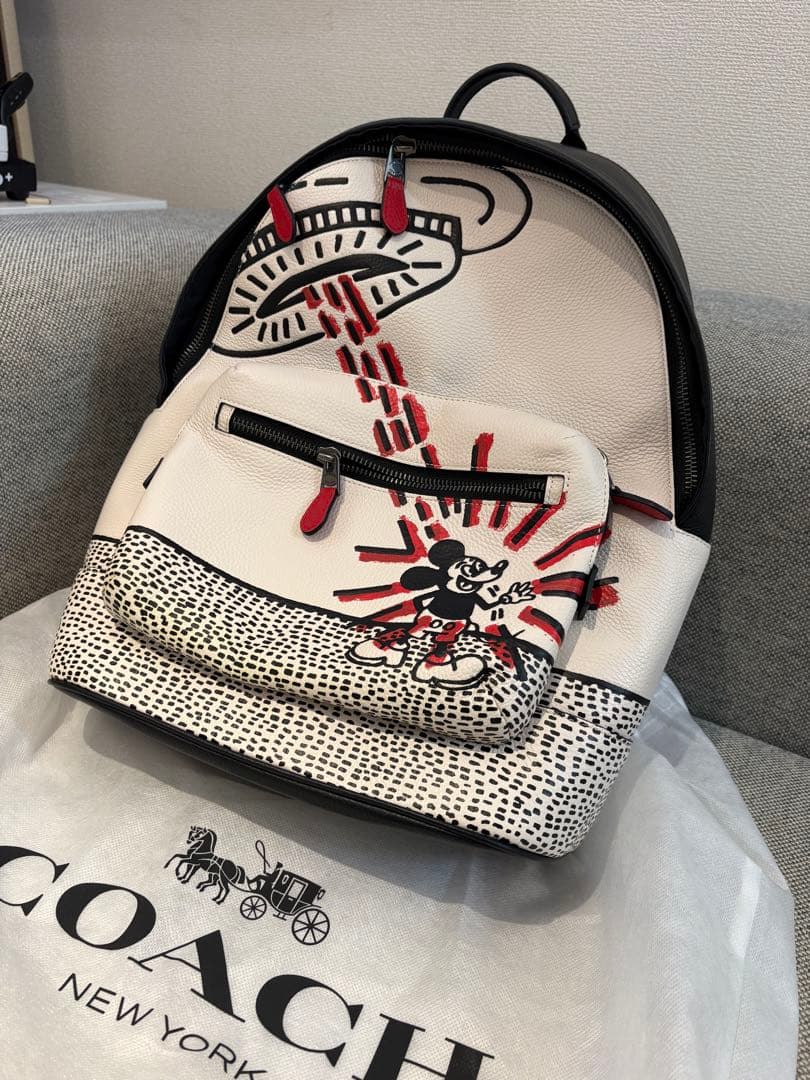 COACH ミッキーマウス リュック キースヘリング　コーチ　ディズニー
