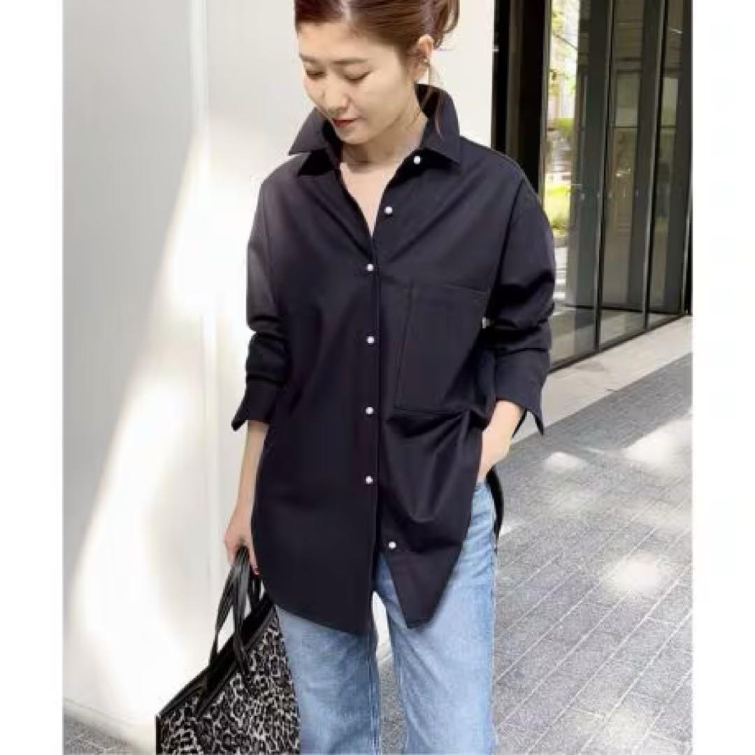 Spick and Span plain clothパールオーバーシャツ