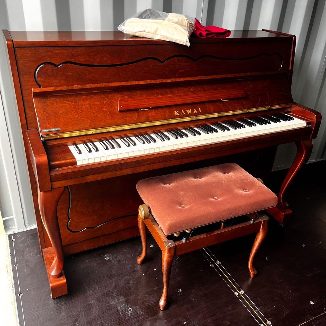 取付無料！カワイ上位モデル 猫脚アンティークアップライトピアノ 椅子