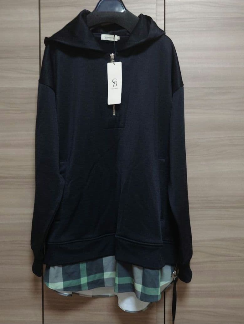 新品未使用 CB CRESTBRIDGE レイヤードパーカー ハーフジップ - メルカリ