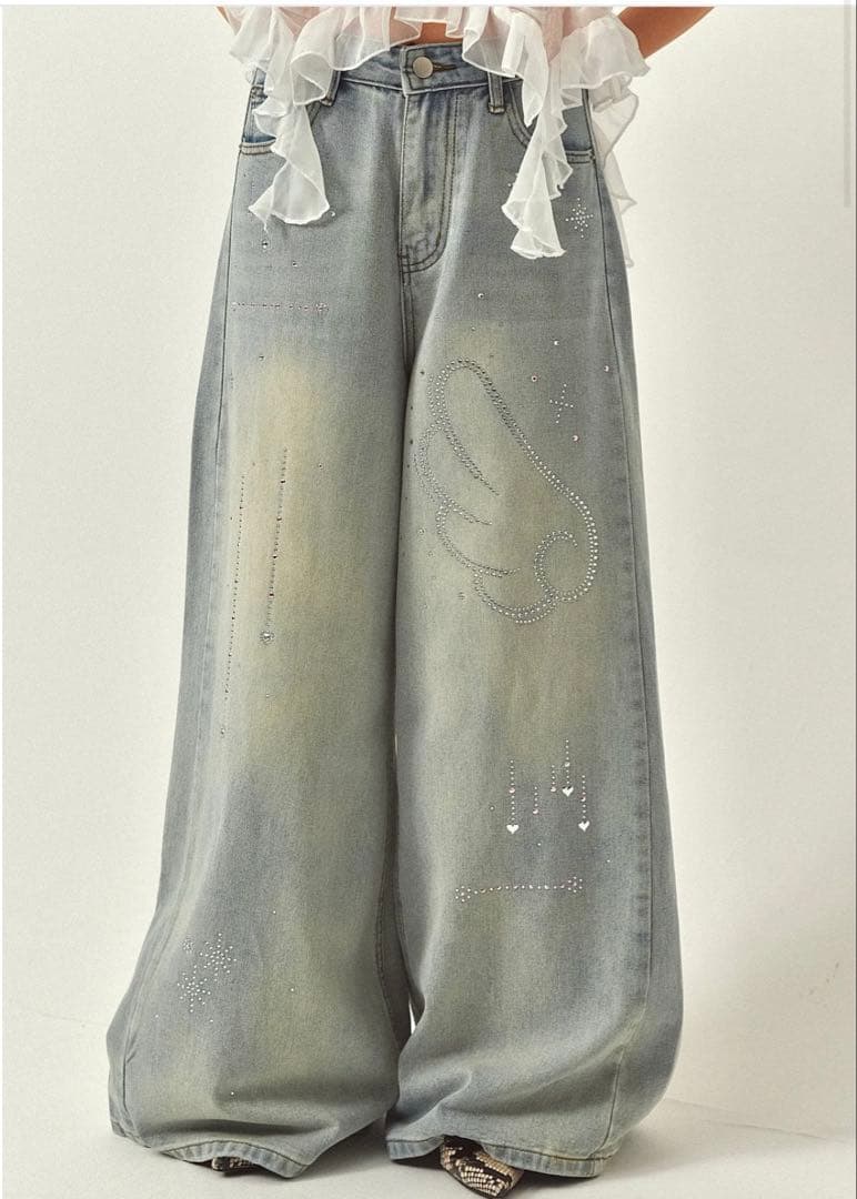 パンツ pellicule stone-ag denim